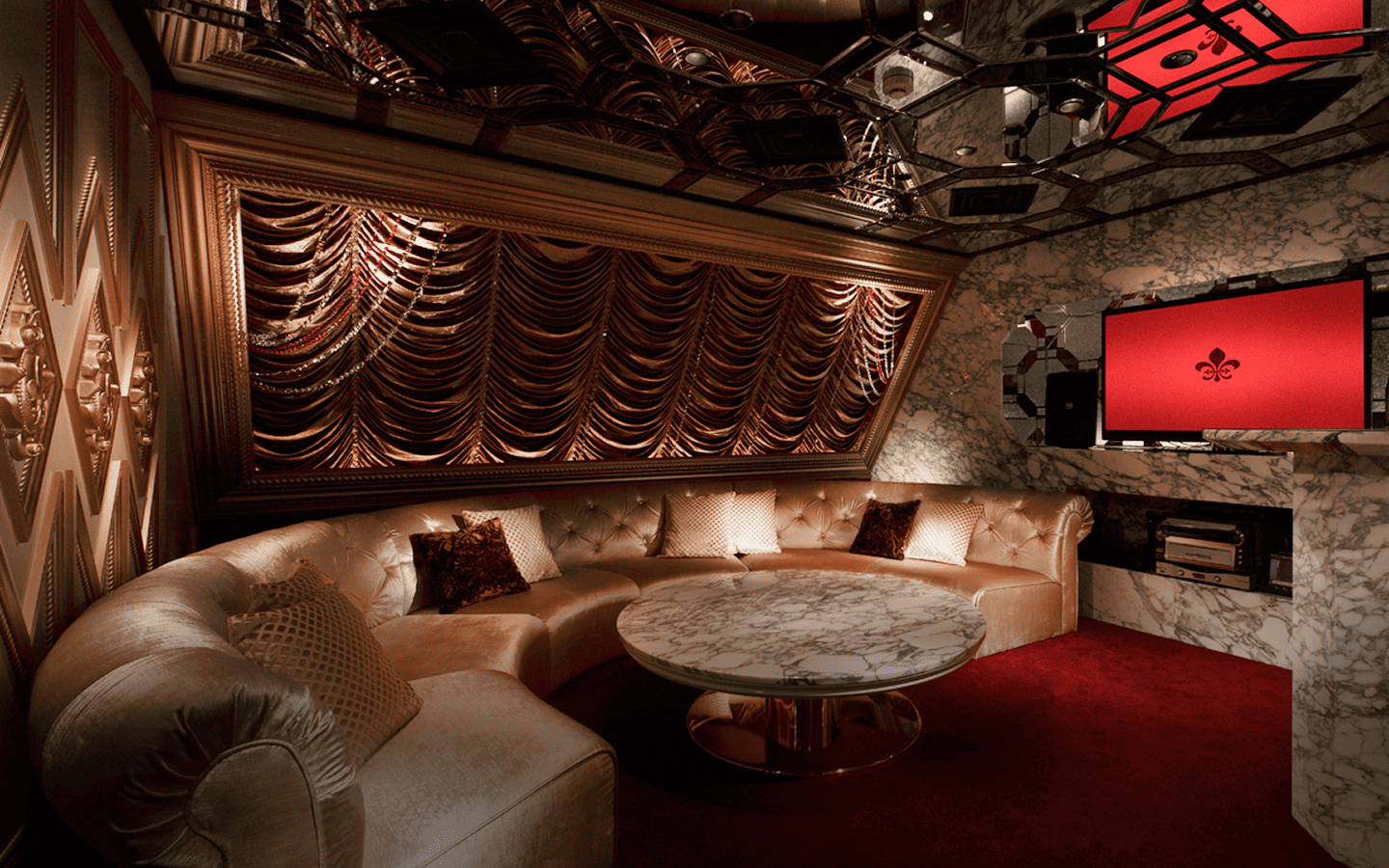 プラチナルームとプラチナテラスルームのラウンジ空間